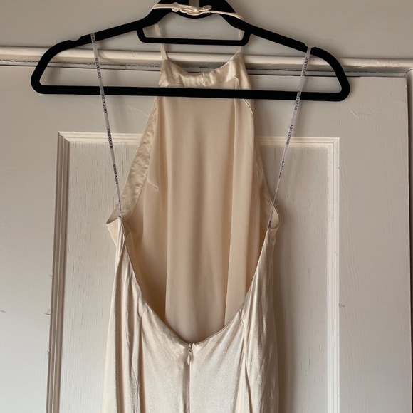 Shona Joy La Lune Low Back halter neck midi dress Cream Size 2 - Picture 9 of 11